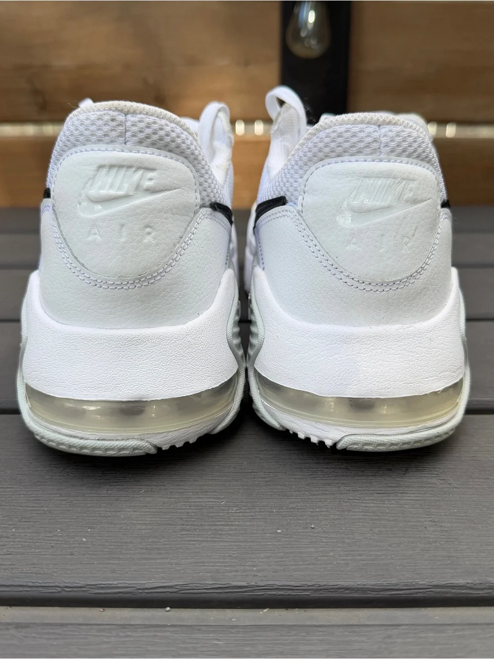 Nike Air Max Excee White Black Check Size 11.5 CD4165-100 Lace Up Low Top 2019